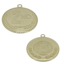 Zink-Legierungs-Medaille in gebürsteter silberner Farbe